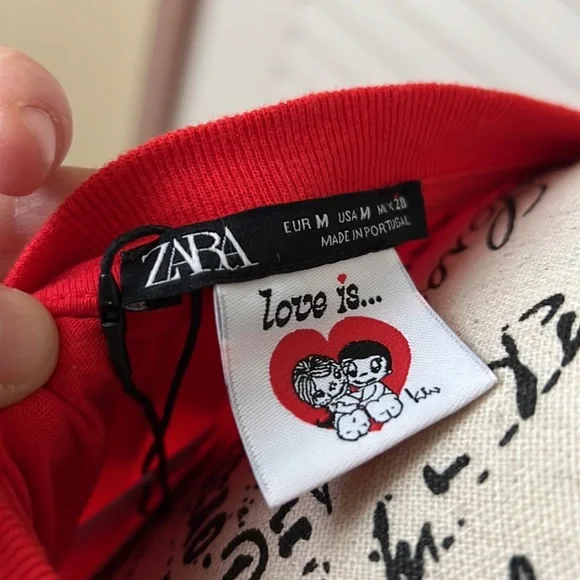 Zara women t-shirt love is❤️ - Picture 2 of 5